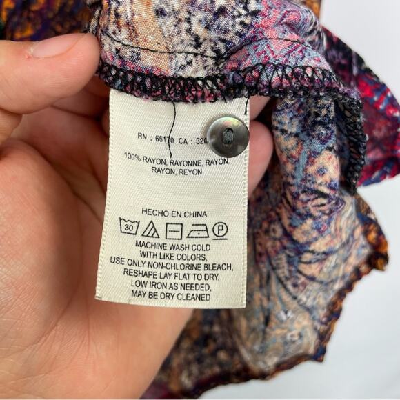 Anthropologie Edme & Esyllte Chromatique Shift Mini Boho Dress Medium - Picture 11 of 13